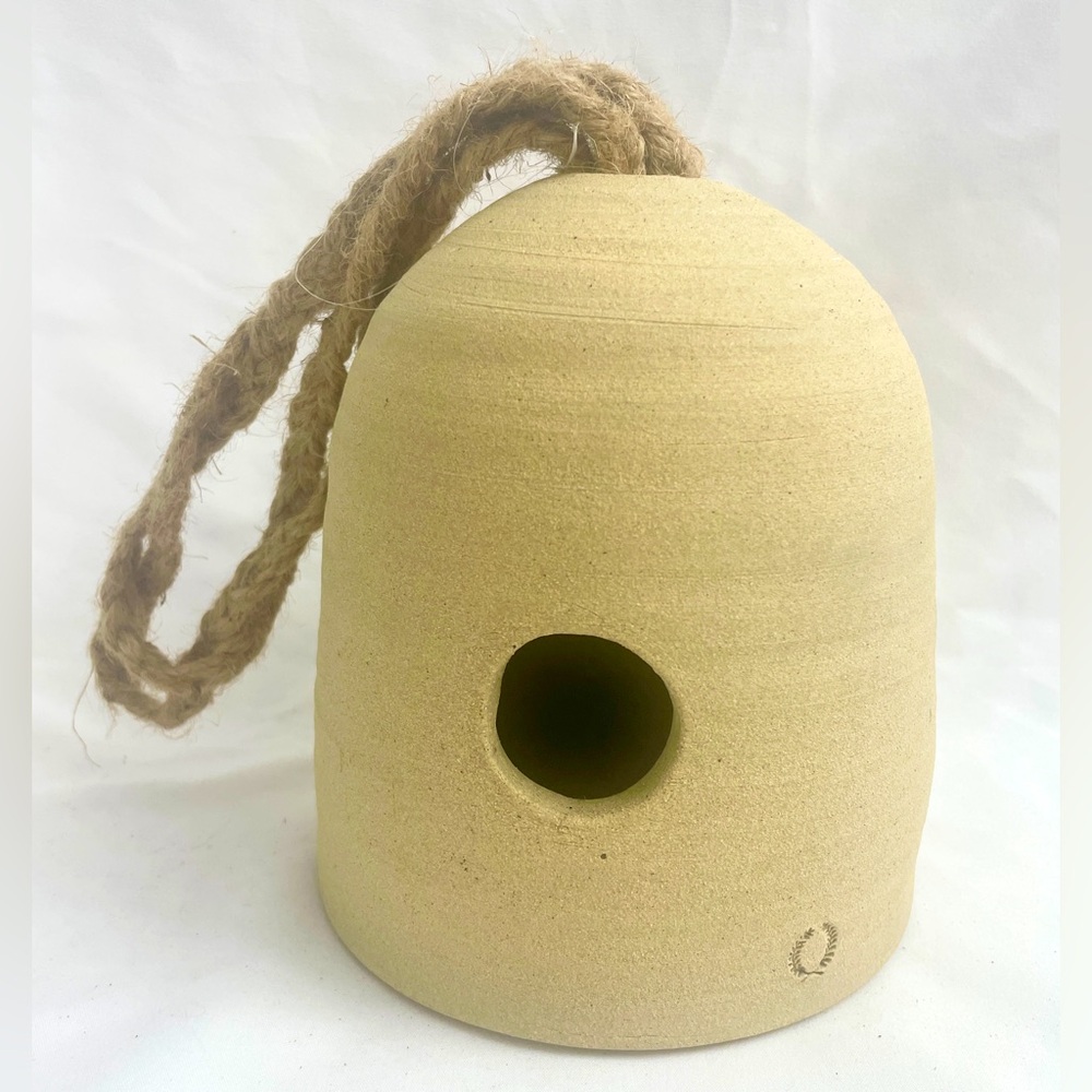 Farmhouse Pottery Vermont Birdhouse Fieldstone Hanging Bird Shelter Handmade USA